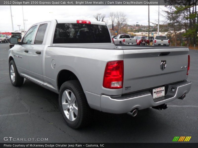 Bright Silver Metallic / Dark Slate Gray/Medium Graystone 2012 Dodge Ram 1500 Express Quad Cab 4x4