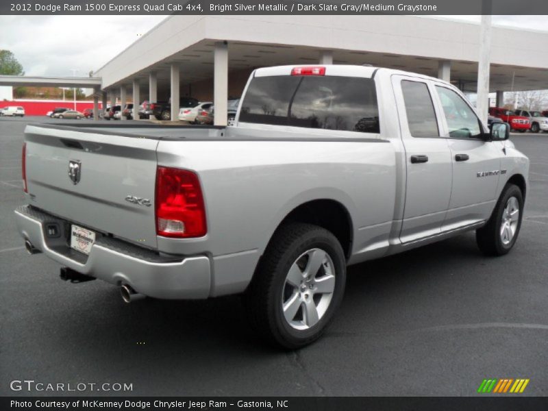 Bright Silver Metallic / Dark Slate Gray/Medium Graystone 2012 Dodge Ram 1500 Express Quad Cab 4x4