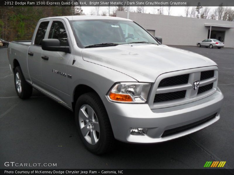 Bright Silver Metallic / Dark Slate Gray/Medium Graystone 2012 Dodge Ram 1500 Express Quad Cab 4x4