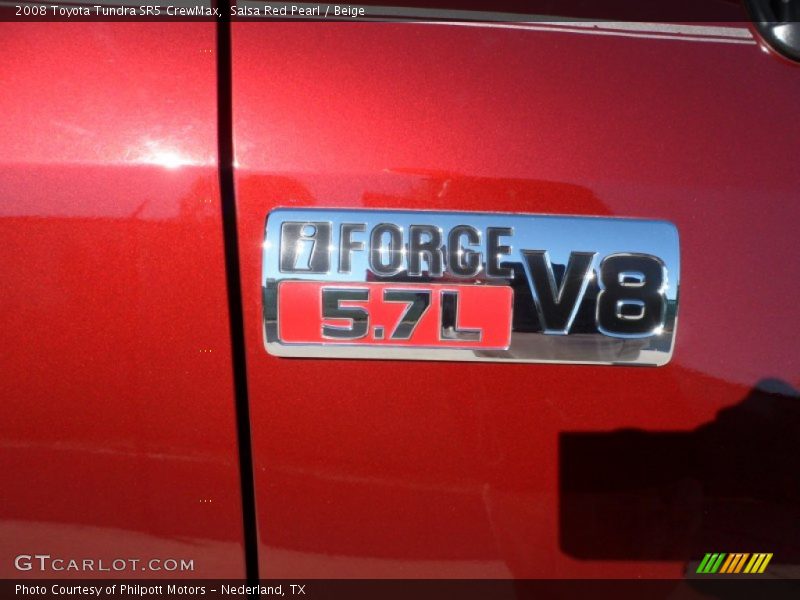 Salsa Red Pearl / Beige 2008 Toyota Tundra SR5 CrewMax
