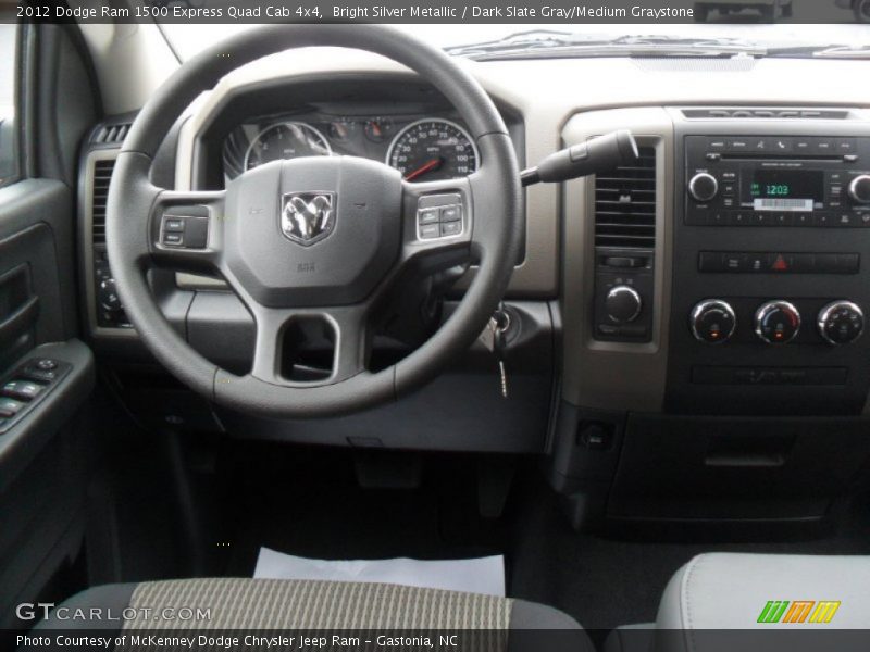 Bright Silver Metallic / Dark Slate Gray/Medium Graystone 2012 Dodge Ram 1500 Express Quad Cab 4x4