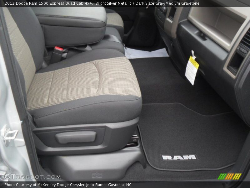 Bright Silver Metallic / Dark Slate Gray/Medium Graystone 2012 Dodge Ram 1500 Express Quad Cab 4x4