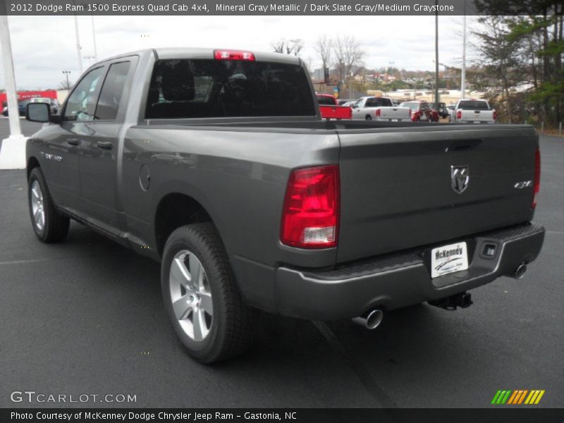 Mineral Gray Metallic / Dark Slate Gray/Medium Graystone 2012 Dodge Ram 1500 Express Quad Cab 4x4