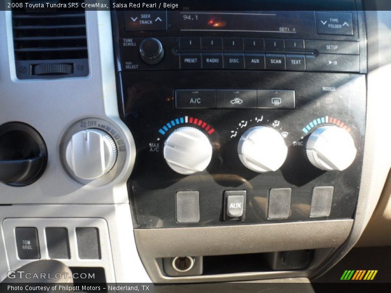 Salsa Red Pearl / Beige 2008 Toyota Tundra SR5 CrewMax