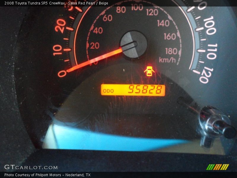 Salsa Red Pearl / Beige 2008 Toyota Tundra SR5 CrewMax