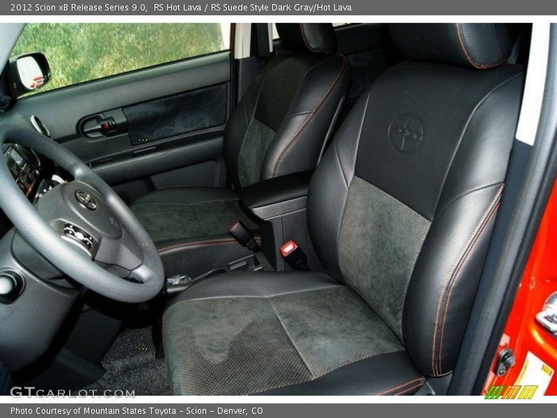 Drivers seat in RS Suede Style Dark Gray/Hot Lava - 2012 Scion xB Release Series 9.0