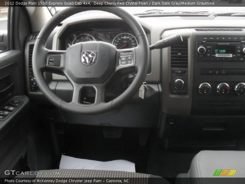 Deep Cherry Red Crystal Pearl / Dark Slate Gray/Medium Graystone 2012 Dodge Ram 1500 Express Quad Cab 4x4