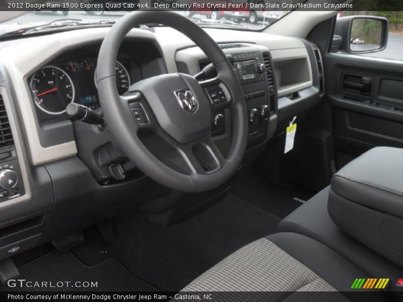 Deep Cherry Red Crystal Pearl / Dark Slate Gray/Medium Graystone 2012 Dodge Ram 1500 Express Quad Cab 4x4