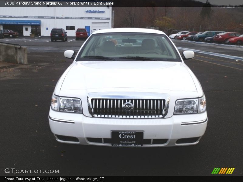 Vibrant White / Light Camel 2008 Mercury Grand Marquis GS