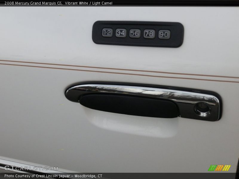 Vibrant White / Light Camel 2008 Mercury Grand Marquis GS