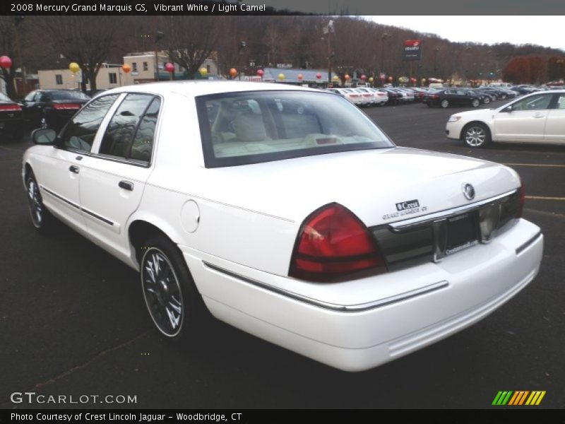 Vibrant White / Light Camel 2008 Mercury Grand Marquis GS