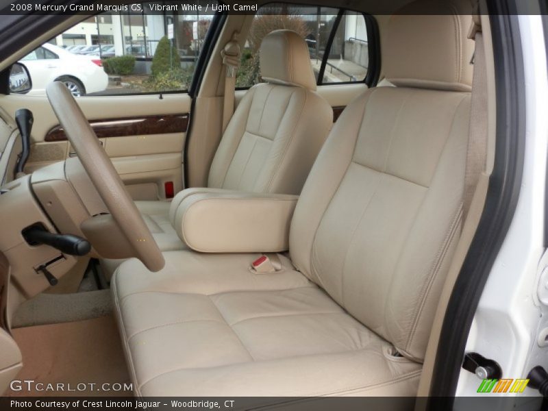 Vibrant White / Light Camel 2008 Mercury Grand Marquis GS