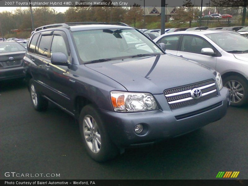 Bluestone Metallic / Ash Gray 2007 Toyota Highlander Hybrid 4WD