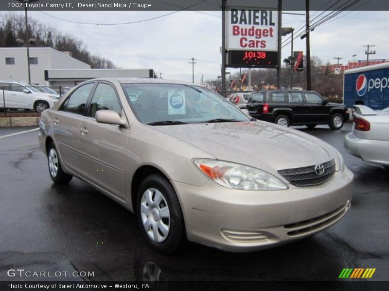 Desert Sand Mica / Taupe 2002 Toyota Camry LE