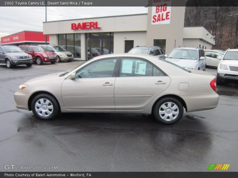 Desert Sand Mica / Taupe 2002 Toyota Camry LE