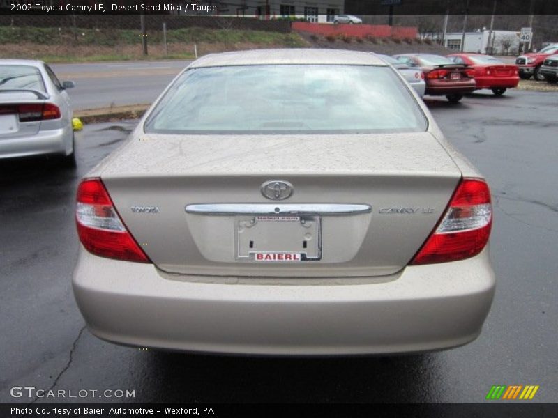 Desert Sand Mica / Taupe 2002 Toyota Camry LE