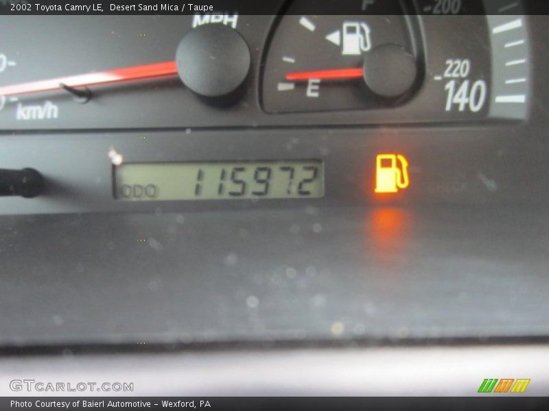 Desert Sand Mica / Taupe 2002 Toyota Camry LE