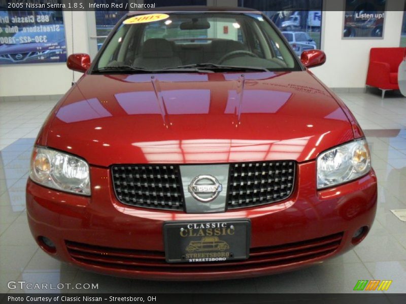 Inferno Red / Charcoal 2005 Nissan Sentra 1.8 S