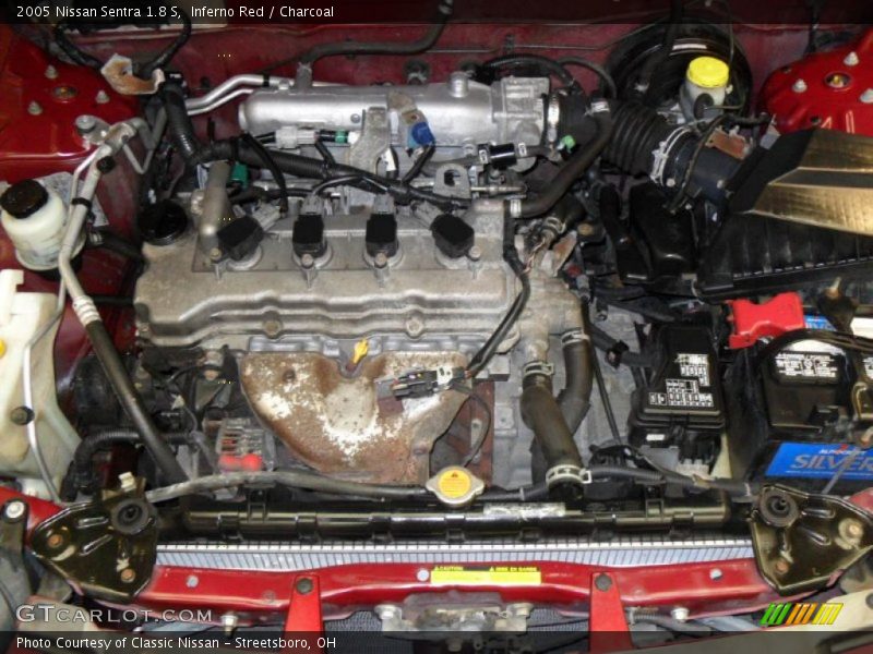 Inferno Red / Charcoal 2005 Nissan Sentra 1.8 S