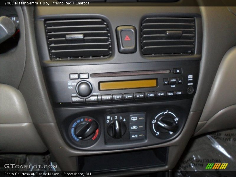 Inferno Red / Charcoal 2005 Nissan Sentra 1.8 S