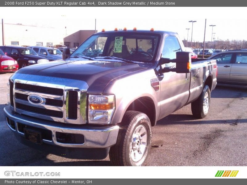 Dark Shadow Grey Metallic / Medium Stone 2008 Ford F250 Super Duty XLT Regular Cab 4x4