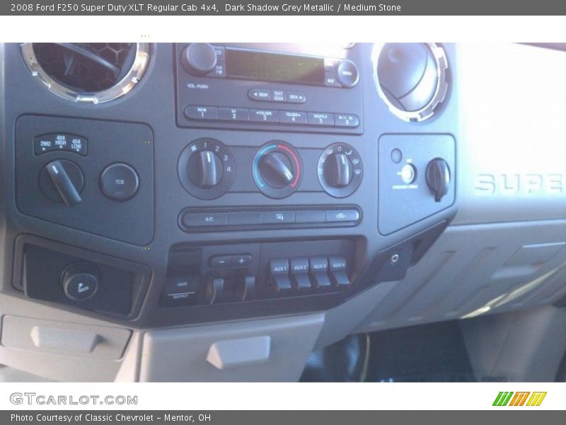 Dark Shadow Grey Metallic / Medium Stone 2008 Ford F250 Super Duty XLT Regular Cab 4x4