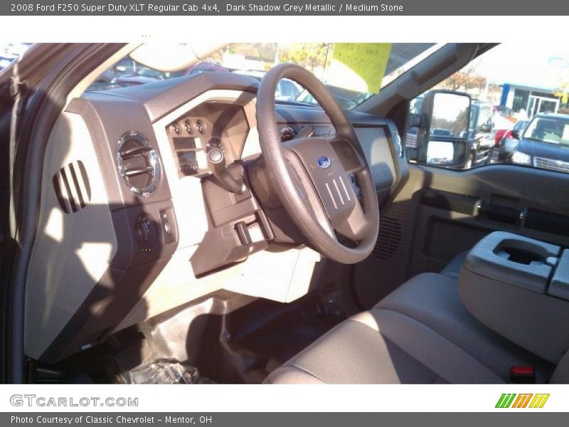 Dark Shadow Grey Metallic / Medium Stone 2008 Ford F250 Super Duty XLT Regular Cab 4x4