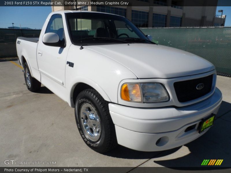 Oxford White / Medium Graphite Grey 2003 Ford F150 STX Regular Cab