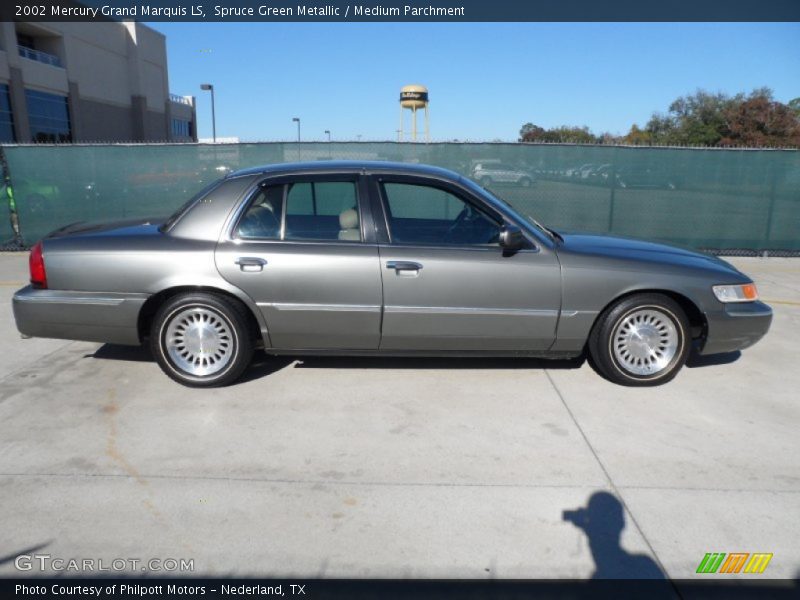 Spruce Green Metallic / Medium Parchment 2002 Mercury Grand Marquis LS