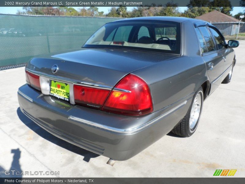 Spruce Green Metallic / Medium Parchment 2002 Mercury Grand Marquis LS
