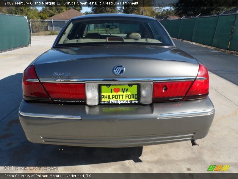 Spruce Green Metallic / Medium Parchment 2002 Mercury Grand Marquis LS