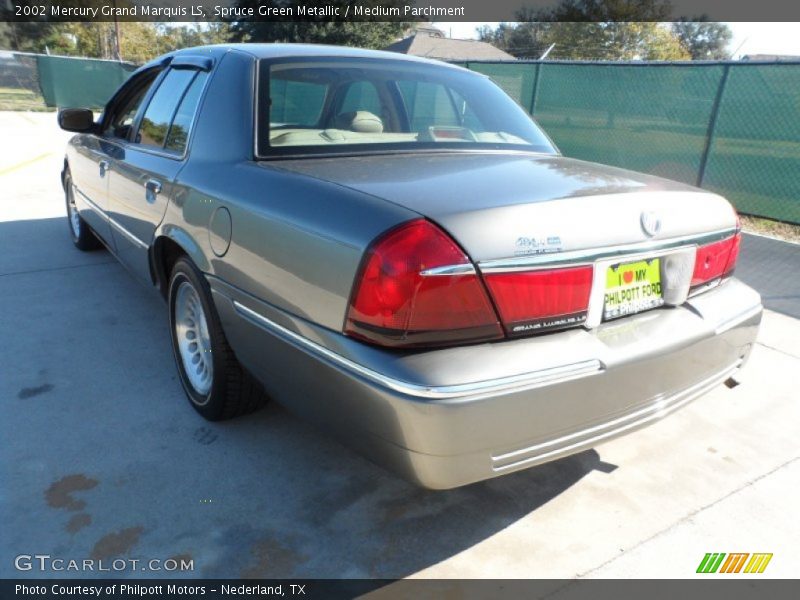 Spruce Green Metallic / Medium Parchment 2002 Mercury Grand Marquis LS