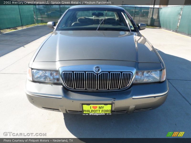 Spruce Green Metallic / Medium Parchment 2002 Mercury Grand Marquis LS
