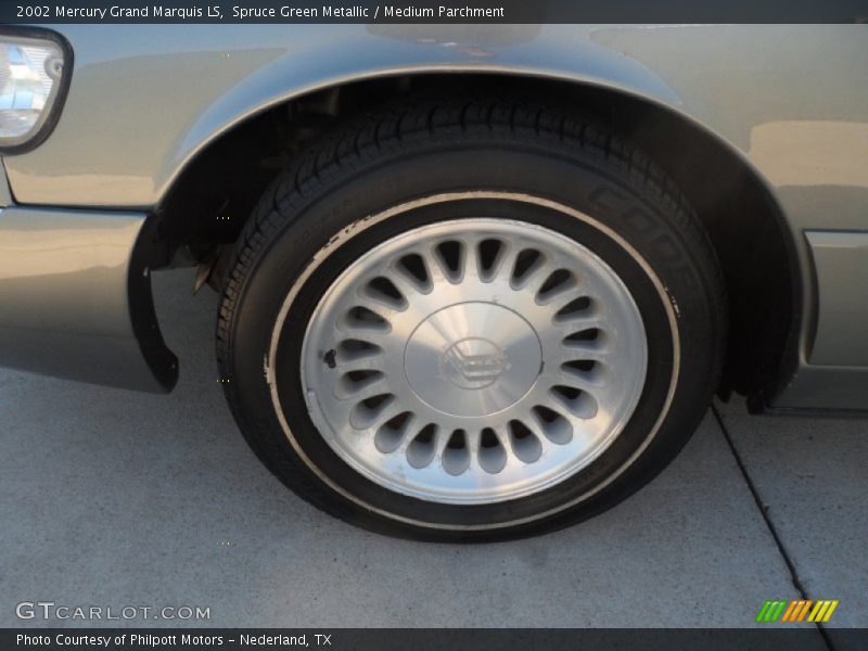 Spruce Green Metallic / Medium Parchment 2002 Mercury Grand Marquis LS