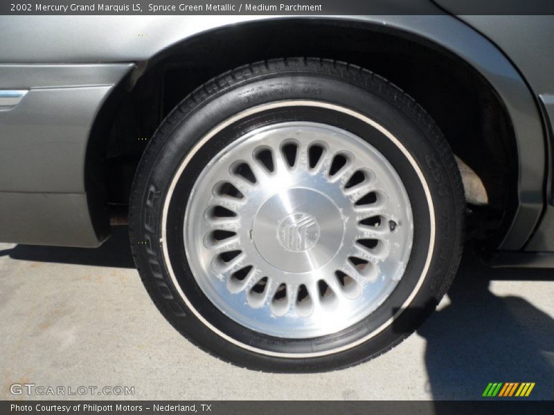 Spruce Green Metallic / Medium Parchment 2002 Mercury Grand Marquis LS