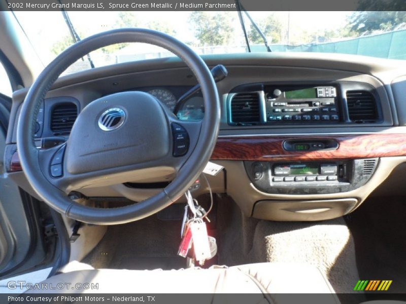 Spruce Green Metallic / Medium Parchment 2002 Mercury Grand Marquis LS