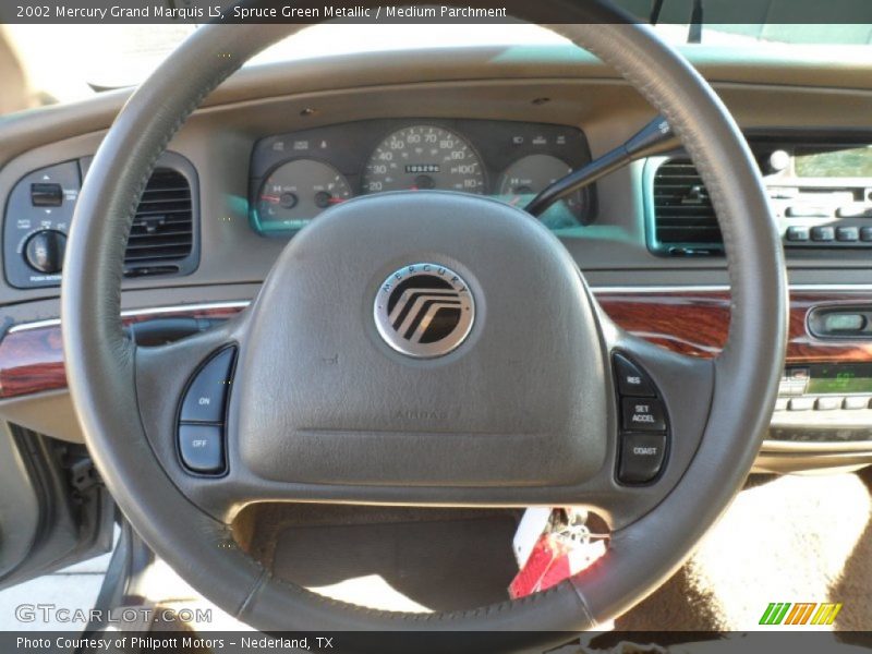 Spruce Green Metallic / Medium Parchment 2002 Mercury Grand Marquis LS