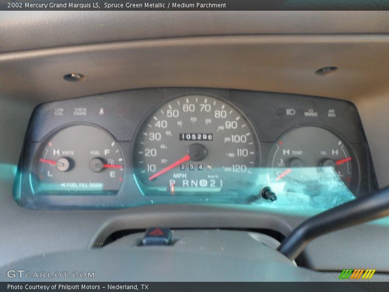 Spruce Green Metallic / Medium Parchment 2002 Mercury Grand Marquis LS