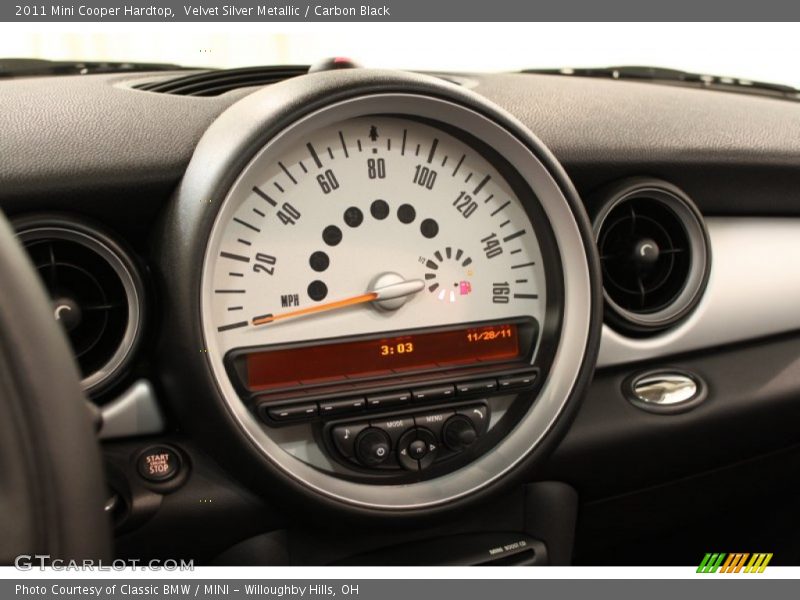 Velvet Silver Metallic / Carbon Black 2011 Mini Cooper Hardtop