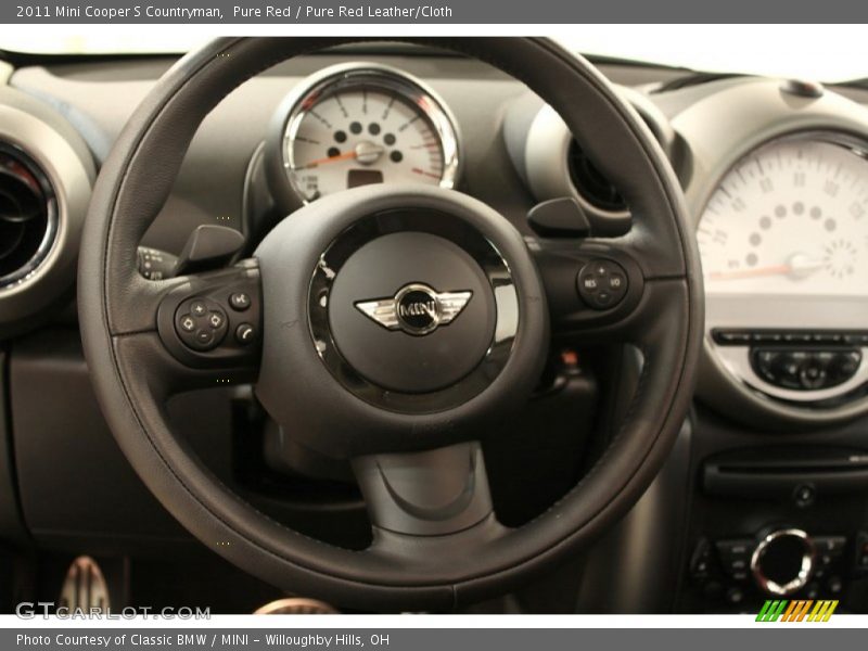 Pure Red / Pure Red Leather/Cloth 2011 Mini Cooper S Countryman