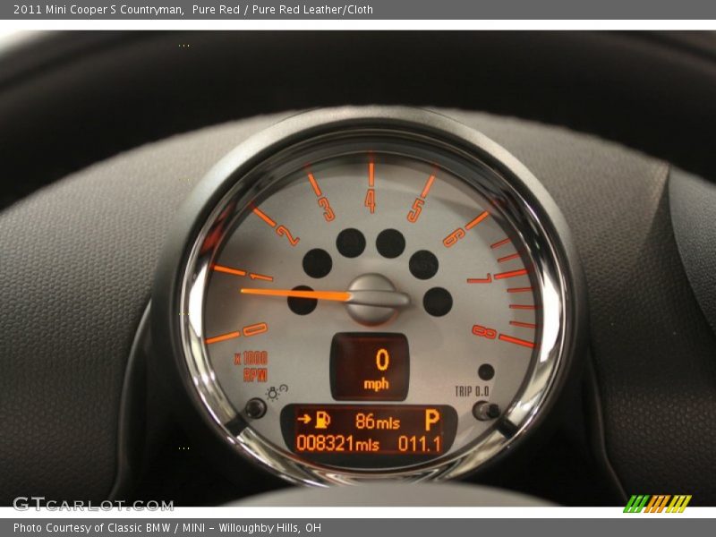 Pure Red / Pure Red Leather/Cloth 2011 Mini Cooper S Countryman