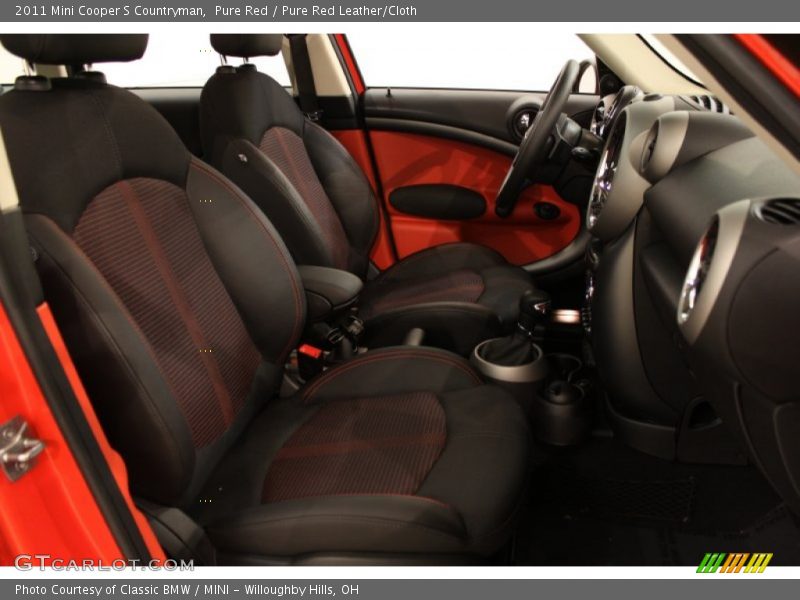 Pure Red / Pure Red Leather/Cloth 2011 Mini Cooper S Countryman