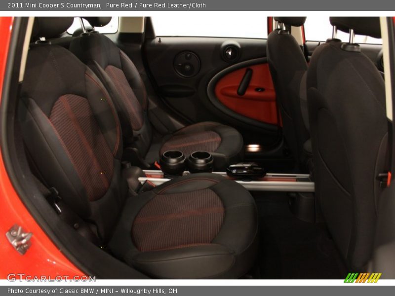 Pure Red / Pure Red Leather/Cloth 2011 Mini Cooper S Countryman