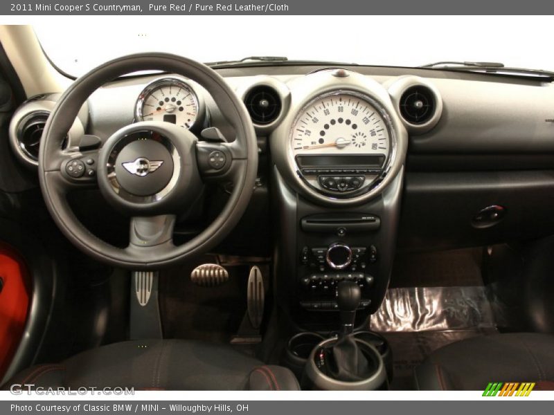 Pure Red / Pure Red Leather/Cloth 2011 Mini Cooper S Countryman