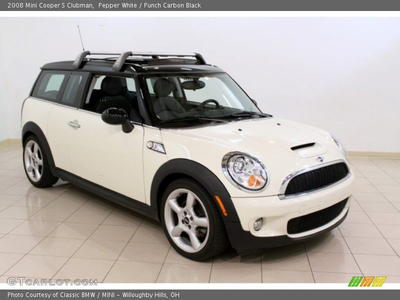 Pepper White / Punch Carbon Black 2008 Mini Cooper S Clubman