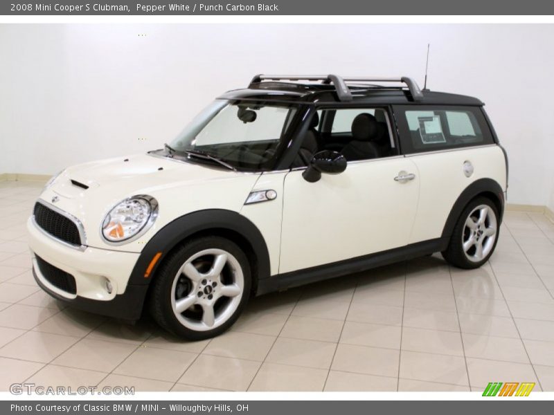 Pepper White / Punch Carbon Black 2008 Mini Cooper S Clubman