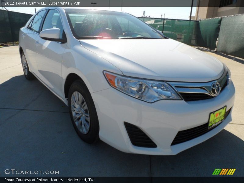 Super White / Ash 2012 Toyota Camry LE
