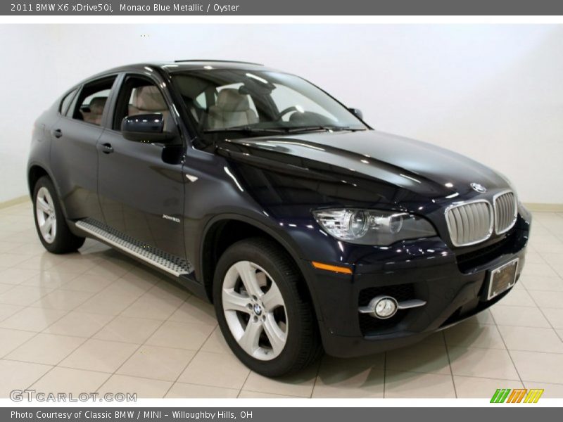 Monaco Blue Metallic / Oyster 2011 BMW X6 xDrive50i