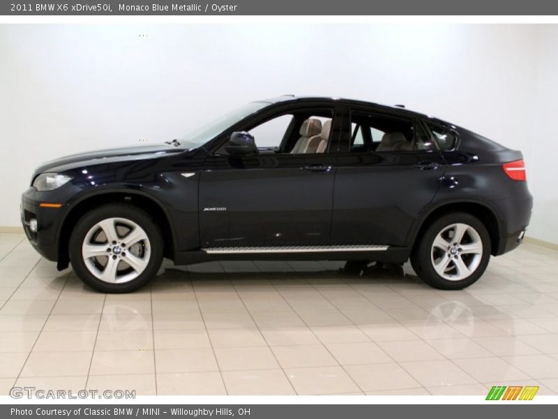 Monaco Blue Metallic / Oyster 2011 BMW X6 xDrive50i