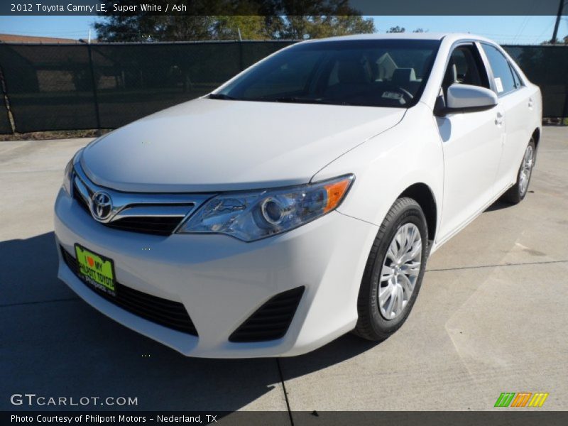 Super White / Ash 2012 Toyota Camry LE